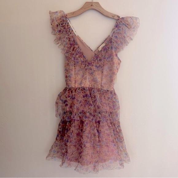 DX Collection Made in Italy Pink Flutter Sleeve Mini Dress - Picture 4 of 13